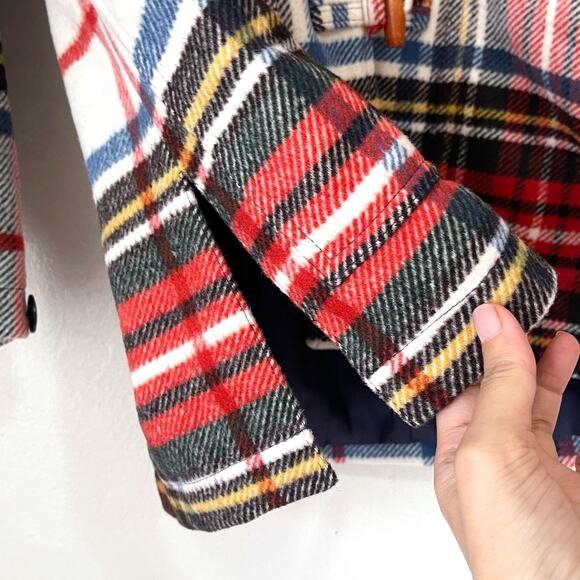 THE GREAT. Woodsy Plaid Cabinmate Toggle Wool Blend Coat Jacket Size 1/S - Picture 10 of 16